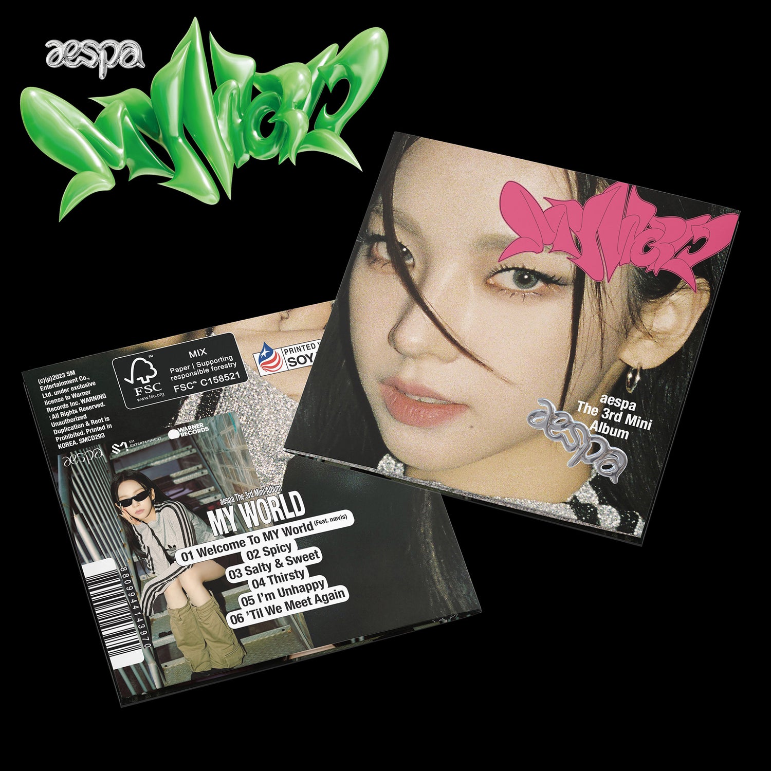 The 3rd Mini Album 'MY WORLD' Poster Version (KARINA Cover) – aespa