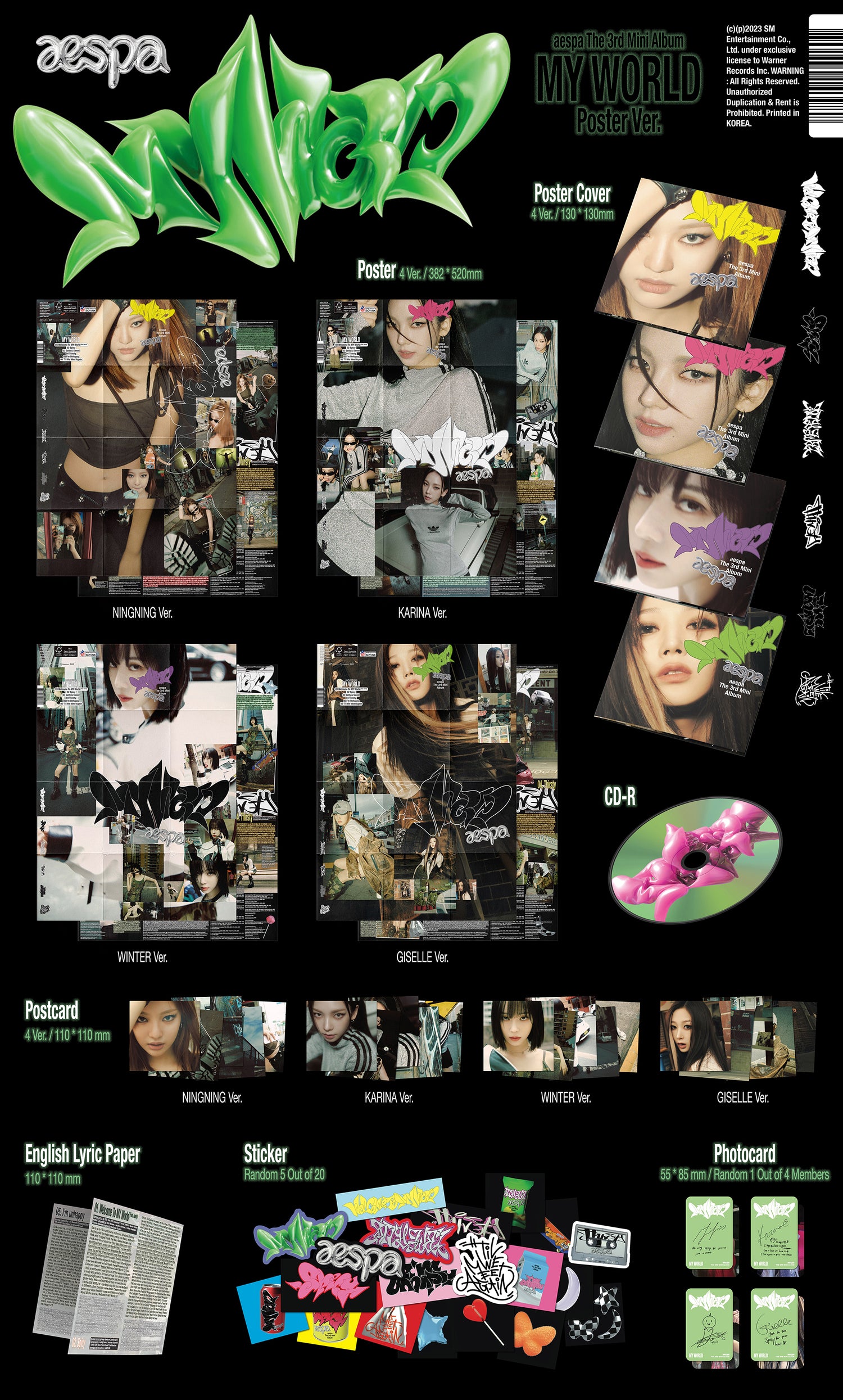 The 3rd Mini Album 'MY WORLD' Poster Version (KARINA Cover